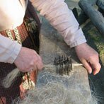 Vlas kammen (klik voor een uitvergroting)