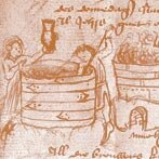 1462, Kampen: een brouwerij in vol bedrijf. Kistemaker & van Vilsteren 1994 (klik voor een uitvergroting).