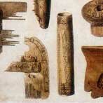 Litho met de deel van de Viking-vondsen van Dorestad, uit het negentiende-eeuwse opgravingsverslag.